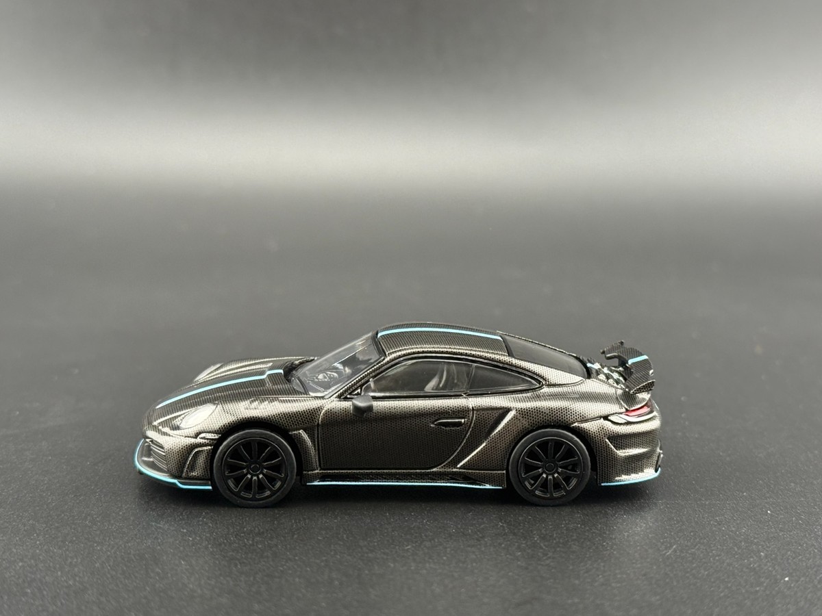 Pop Race Porsche 992 Stinger GTR Carbon Blue Stripe 640254 1/64 | eBay