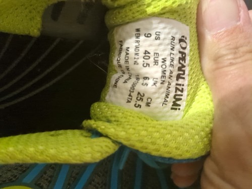 Women's Size 9 PEARL IZUMI Shoes . Grey/ Blue/Yellow . - Picture 6 of 12
