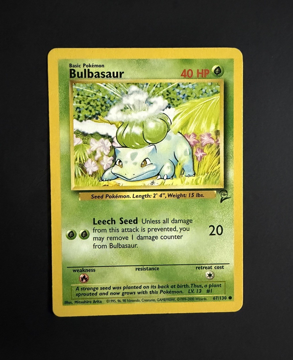 Bulbasaur 67/130 Base Set 2 Pokemon Card
