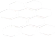 The Broken Token Clear Hex Miniature Bases for Board Game 1 (25mm) Hex, 