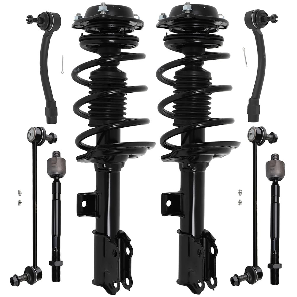 Complete Front Strut Stabilizer Link Tie Rod Kit for 2011-2016 Elantra 8 Pcs