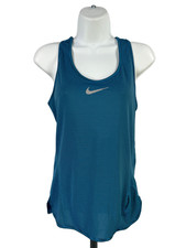 Nike Women's Blue/Black Aeroreact Racerback Sleeveless Running Tank Top - S