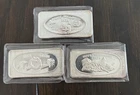 Set Of Three 1 Oz  Great Lakes Silver Bars Halloween Thanksgiving Christmas