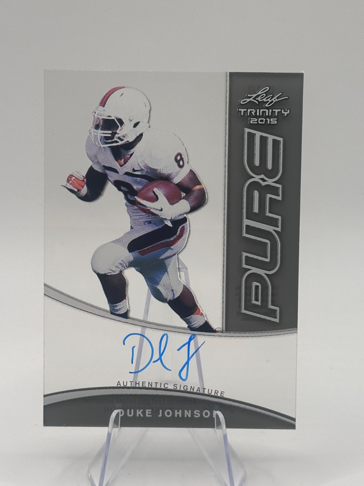 Duke Johnson Leaf Trinity Pure Autographs #PADJ2 Base