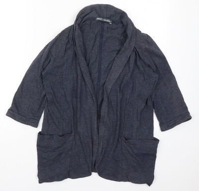 NEXT Damen blau V-Ausschnitt Baumwolle Cardigan Pullover Größe 10