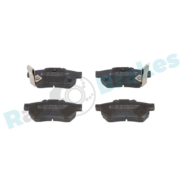 Bremsbelagsatz Scheibenbremse RAP Brakes R-P0988 FüR Honda Jazz 2 Civic 6 EJ EK-image