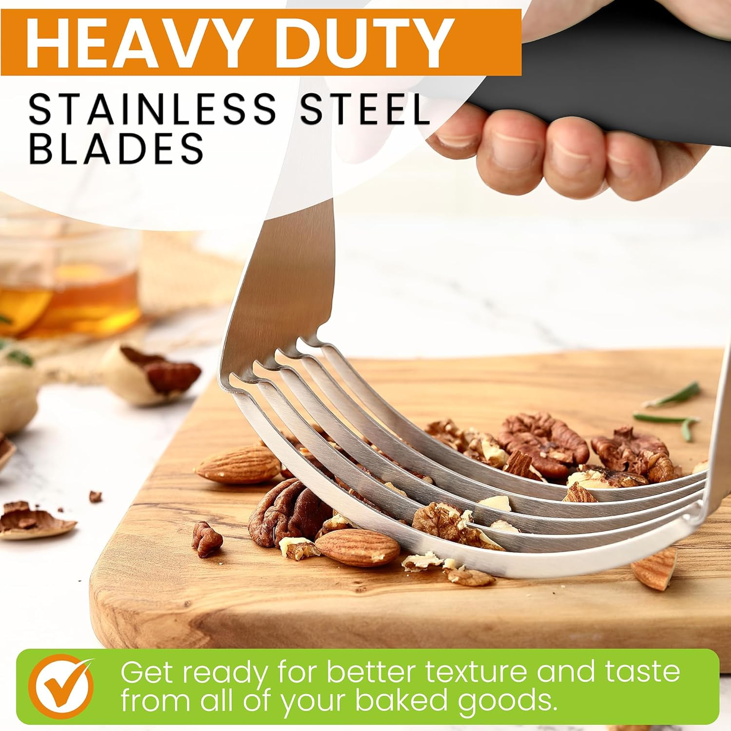 Dough Blender for Baking, Heavy Duty Dough Cutter Tool, Stainless Steel Pastry C