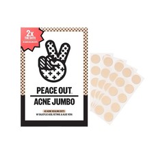 PEACE OUT Acne Healing Dots Hydrocolloid Pimple Patches, Acne Spot Treatment wit