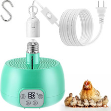 1 Pack Chicken Coop Heater, Timing Chicken Heat Lamp, Smart Temperature Control