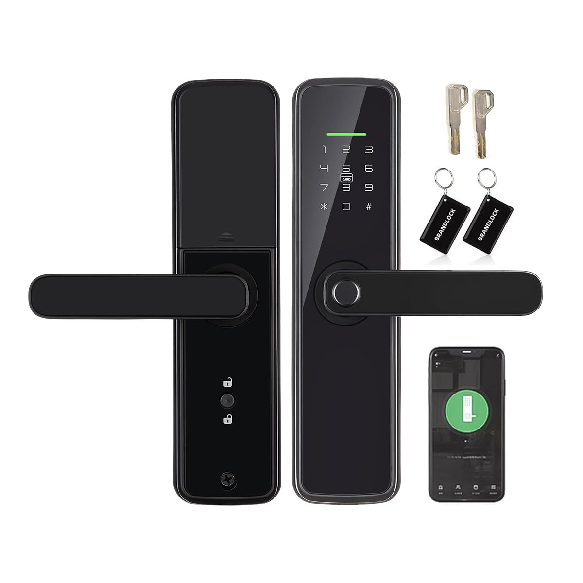 Smart Keyless Entry Fingerprint Deadbolt Lock with Digital Keypad  -image