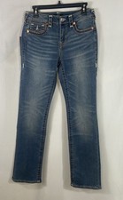 True Religion Women's Billie Straight Leg Jeans Light Wash Super T NWT Sz 29