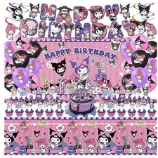Kuromi Birthday Party Decorate Supplies Balloon Banner Cake Toppers New