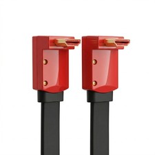Angled 90 Degree Flat Wall Mount TV 4k HDMI Cable Lead 2160p 4k/60fps 2k/120hz