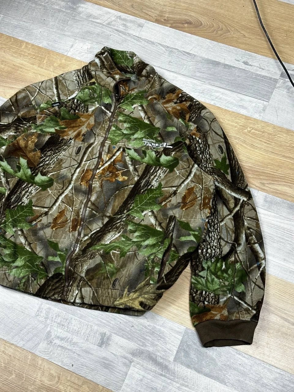 Vintage Realtree 3D Camo Mossy Oak Fleece Shimano Trible Jacket Y2K Size XXL