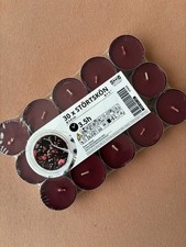 30x Scented Tea Lights IKEA  mini candles - Red dark berry smell 