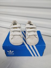 Toddler Adidas Superstar Sneakers White/White PCI789002 Shell Toe Stripes