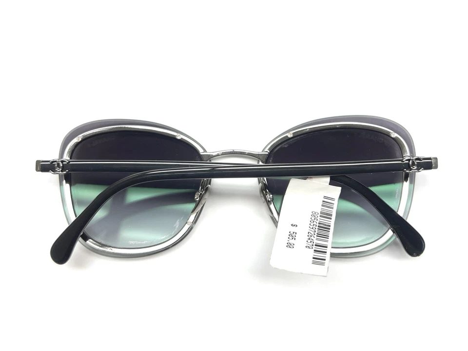 Gafas de sol Chanel ch4264 108/S6 texturizadas Gunmetal plata oscura sobre gris con estuche Foto 2 de 4