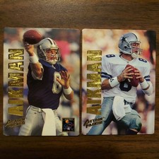 2 Troy Aikman COWBOYS 1993 Action Packed #11 & QUARTERBACK CLUB QB1 NFL Cards