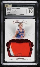 2017-18 Panini Flawless Ruby 11/15 Steve Kerr #P-SKR CGC 10 Gem Mint Patch 3d3