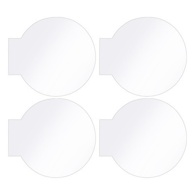 4Pcs Clear Acrylic Sheet Round Panel Thick (4mm) Plastic Acrylic Board ...