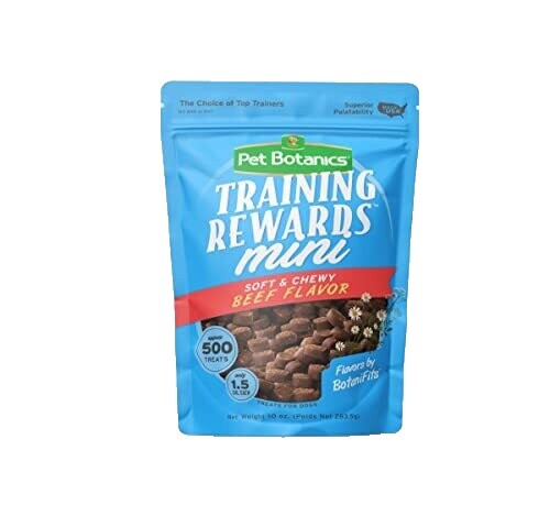 Crazy Dog Train-Me! Beef Mini Training Treats - 10 Oz Pouch, 1.5 Calories Each, 500 Treats | High-Value Dog Rewards