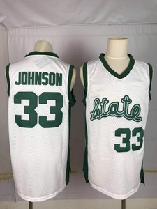 Men Magic Johnson Michigan State High school Basketball Jersey White | eBay