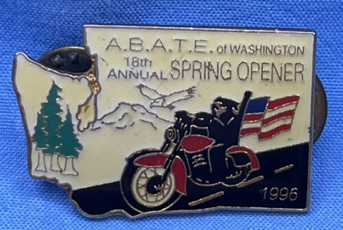1996 ABATE OF WASHINGTON 18th ANNUAL SPRING OPENER PIN - Picture 2 of 4