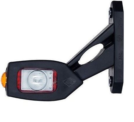 2 Red Orange White 12/24V LED Side Stalk Marker Light Set Truck Trailer Van thumbnail 6