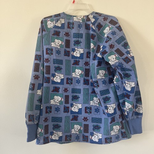 Fundamentals By White Swan Scrub Top Blau 101 Dalmatiner Medium Snap Down - Bild 7 von 9