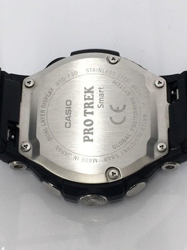 Casio Pro Trek Smart WSD-F30-BK Black GPS Wi-Fi Bluetooth Watch Wear OS Japan - Picture 3 of 6