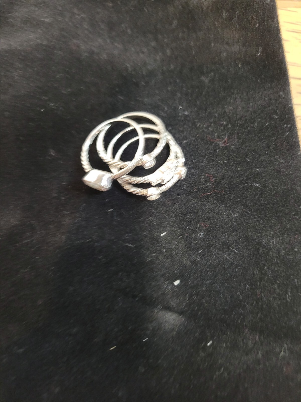 silver stacking rings - image 4