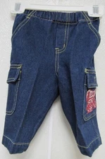 NCAA Oklahoma Sooners Denim Cargo Pant Size New Born Two Feet Ahead