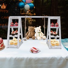 3 Tier Serving Tray Wooden Cupcake Stand Rustic Dessert Countertop Display Stand