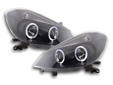 BLACK PROJECTOR ANGEL EYE HEADLIGHTS FOR RENAULT CLIO TYPE R 2005+ MK3 MODEL RHD