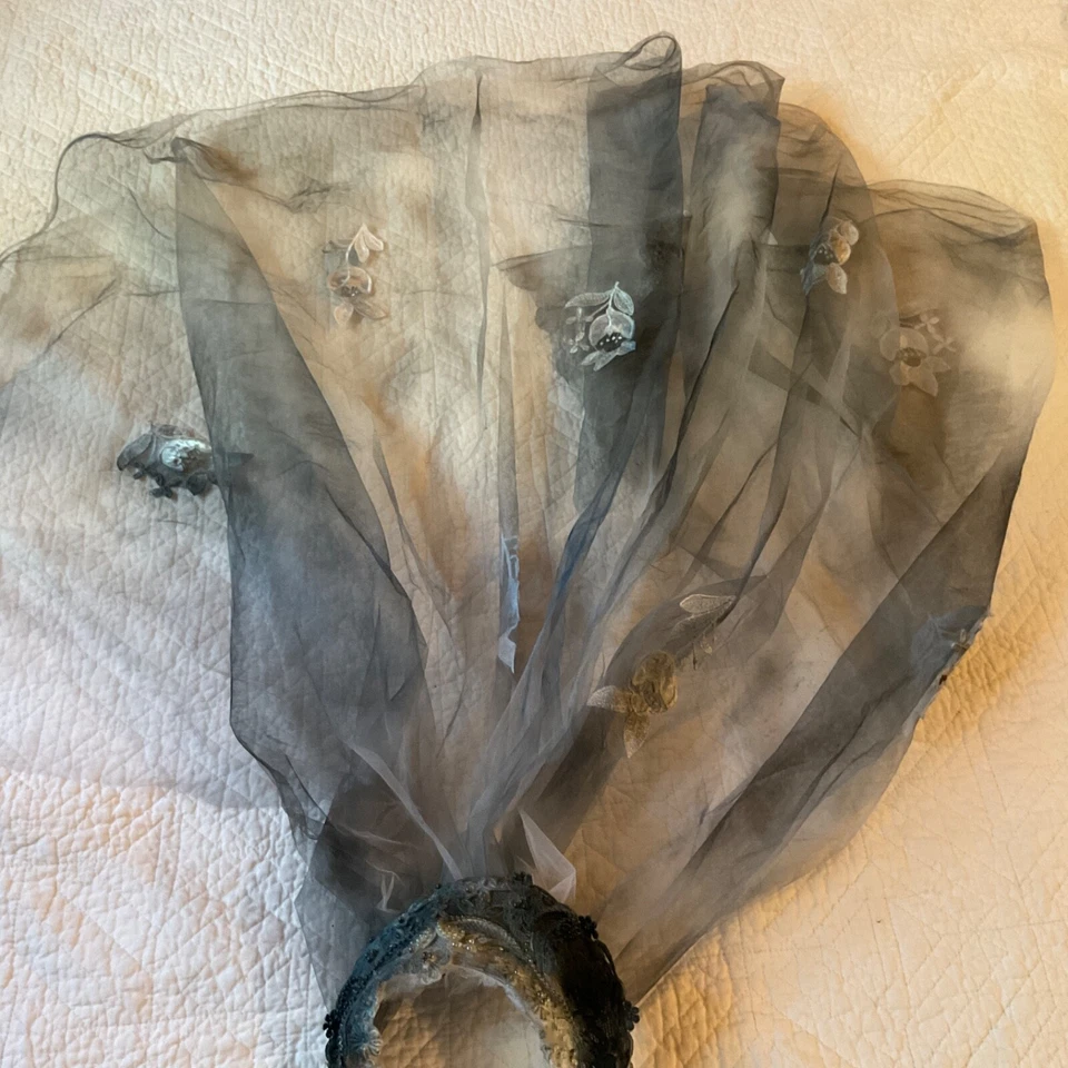 Velo de boda cadáver novia disfraz gótico único Emily fantasma diadema vintage Foto 4 de 4