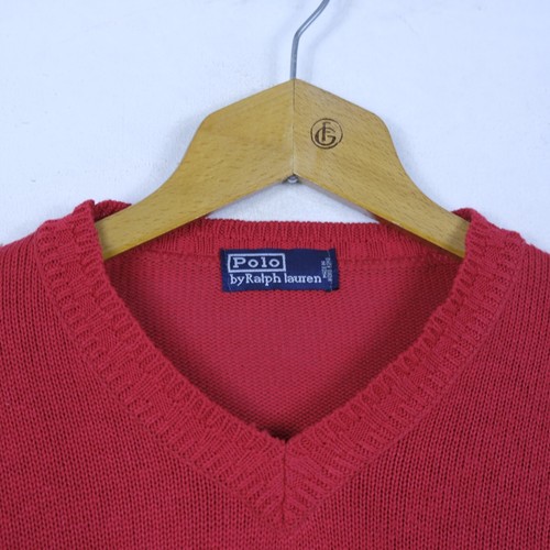Pullover POLO RALPH LAUREN Uomo Taglia L Rosso Cotone Man Sweater Hoodei Casual - Foto 4 di 5
