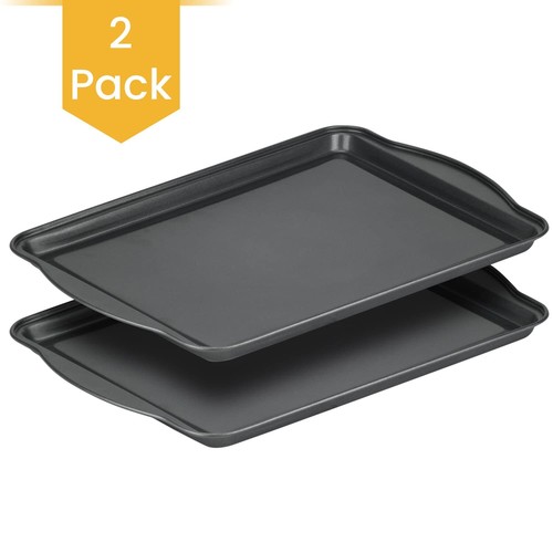 2 Pack Nonstick Baking Sheet 15 X 10 Inch Jelly Roll Pan And Cookie Baking Tray - Picture 3 of 9