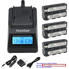 Kastar Battery LCD Fast Charger for NP-F570 CN-304 VL600 YN300 LED Video Light