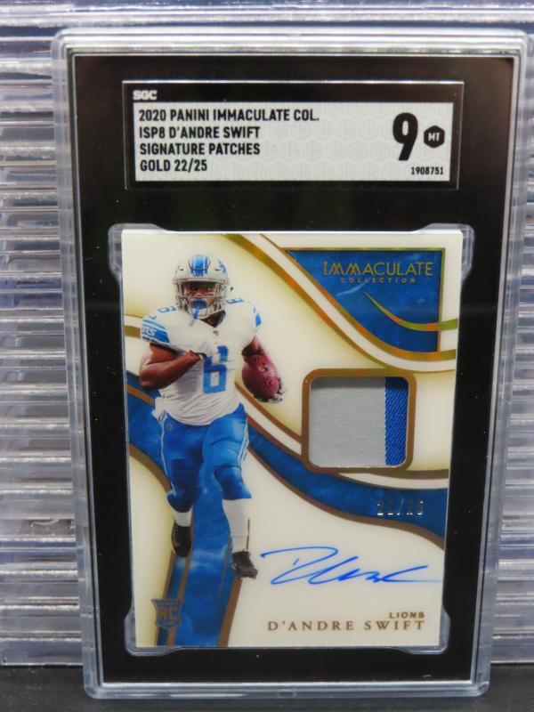 D'Andre Swift Panini Immaculate Collection Immaculate Signature Patches Rookie #ISP8 Base