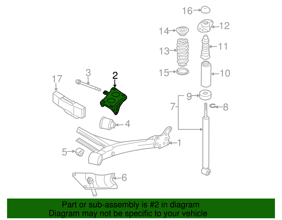 Genuine Volkswagen Axle Beam Bracket 1J0501546C eBay