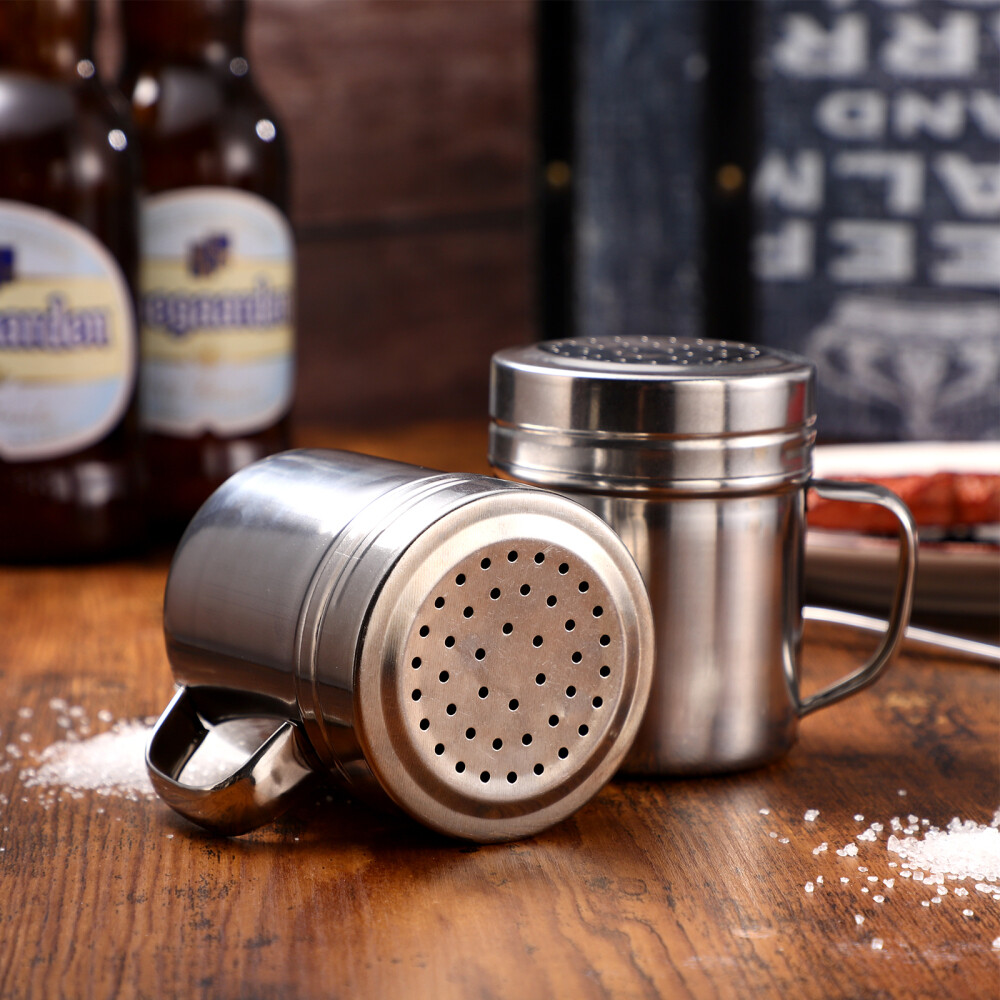 Icing Powder Shaker Cinnamon Powder Powdered Sugar Shaker With Lid 3Pack, Stainless Steel ...