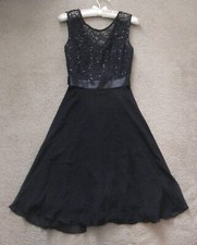 Bery Love Elegant Lace Top Black Sleeveless Evening Dress Small Valentines Day