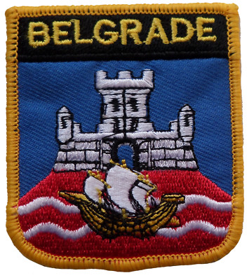 Belgrad Serbien Schild bestickt Aufnäher