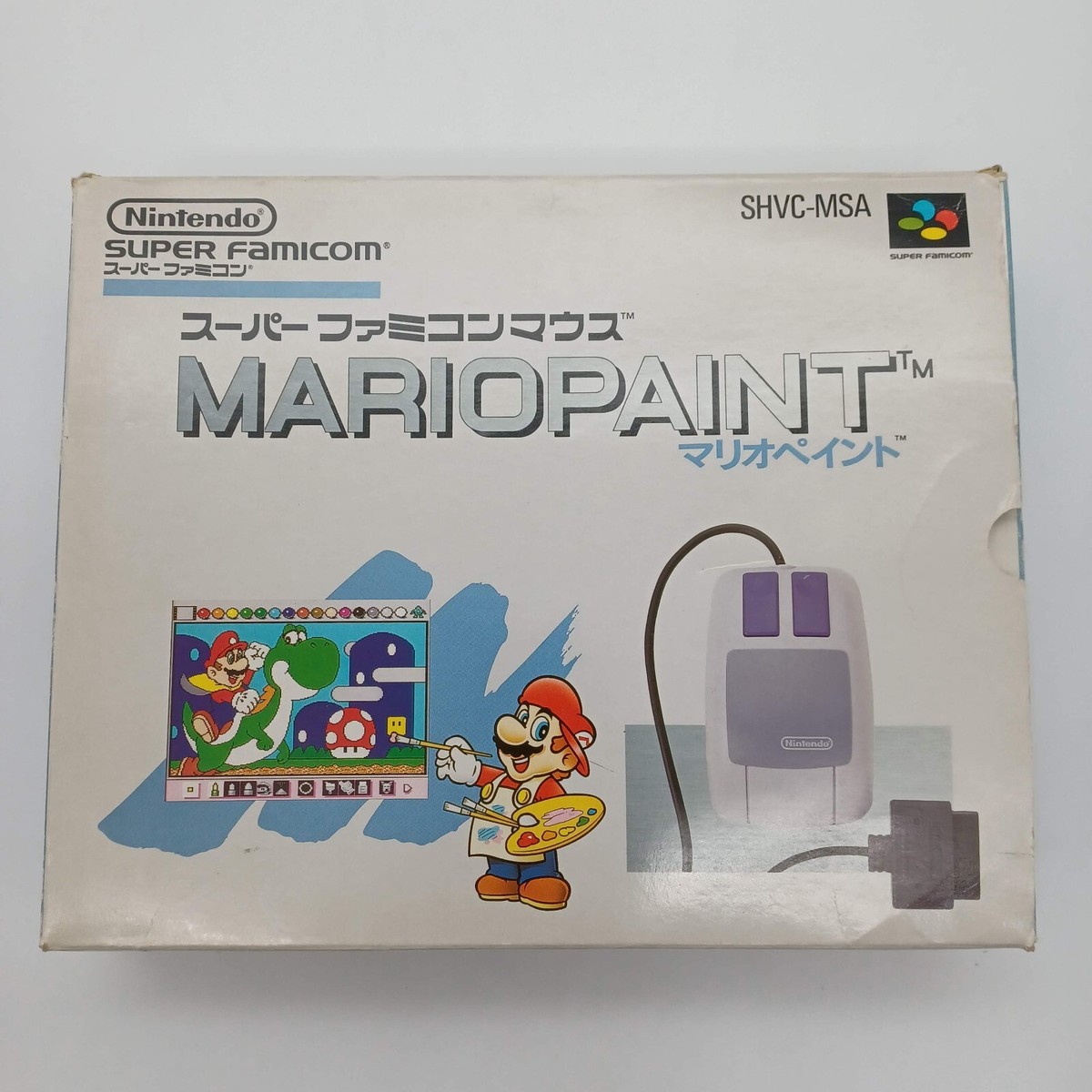 NINTENDO Super Famicom SFC Mario Paint Complete CIB Mouse Japan 