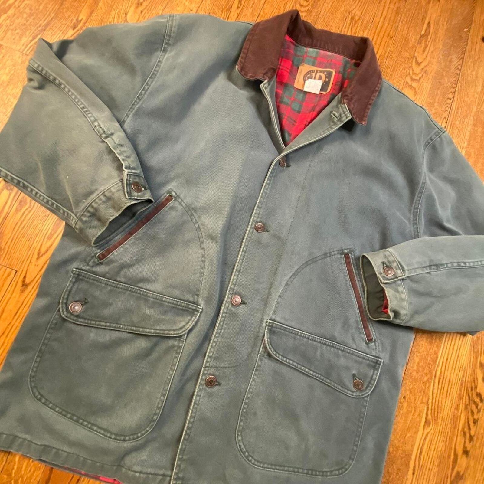 Vintage 90s International Denim Blanket Lined  WorkWear Chore Coat