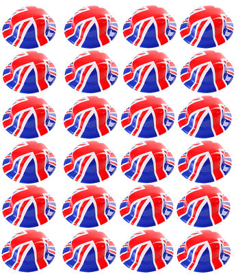 48 PACK UNION JACK FLAG BOWLER HAT UNITED KINGDOM FANCY DRESS VE