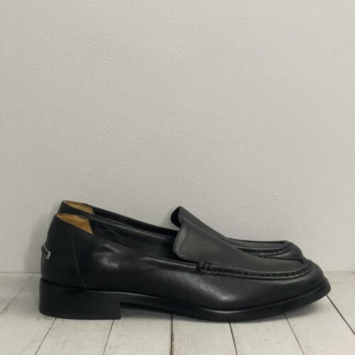 Everlane The Modern Loafer schwarze Leder-Flats minimalistisch schwarz Größe 8,5