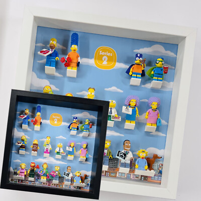 Display Rahmen für LEGO  Simpsons Serie 2 71009 Minifiguren Koffer 27cm
