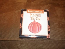 Longaberger 1995 Terra Cotta Pumpkin Basket Tie-On