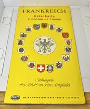 Francia cartolina da viaggio France travel map tedesco English français MAIRS 1:500000